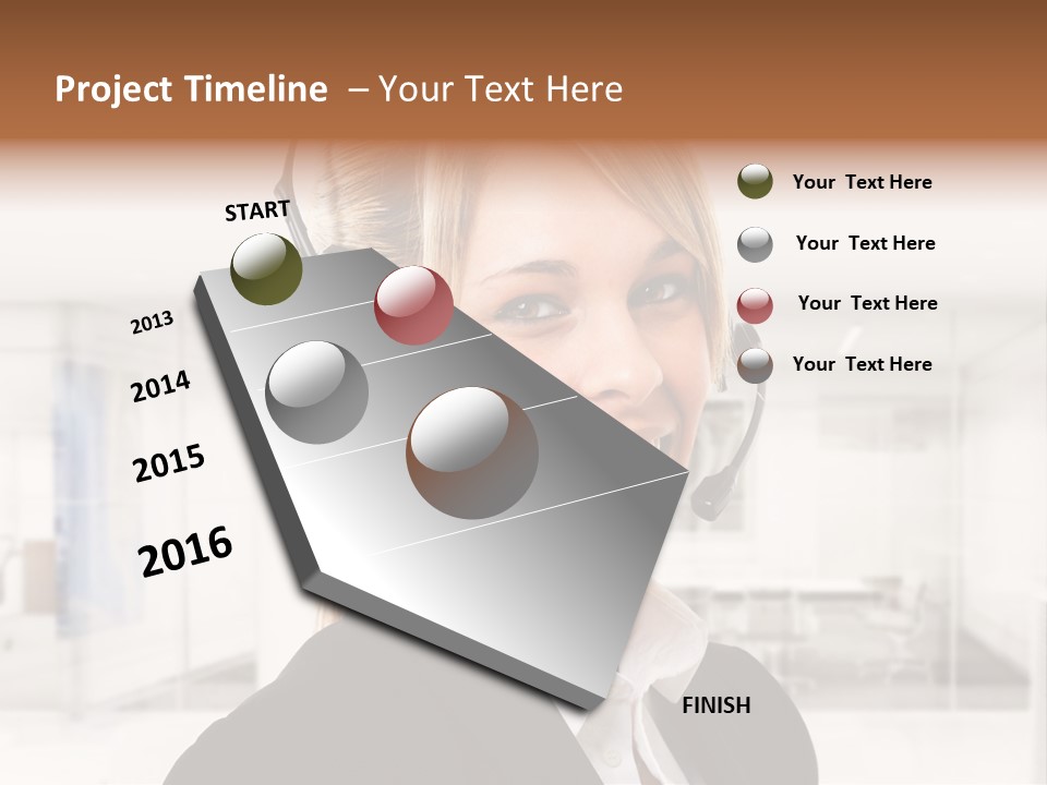 Headphone People Communication PowerPoint Template