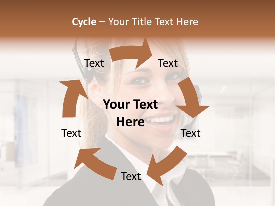 Headphone People Communication PowerPoint Template