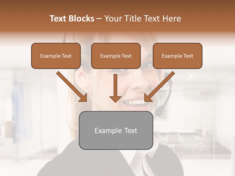 Headphone People Communication PowerPoint Template