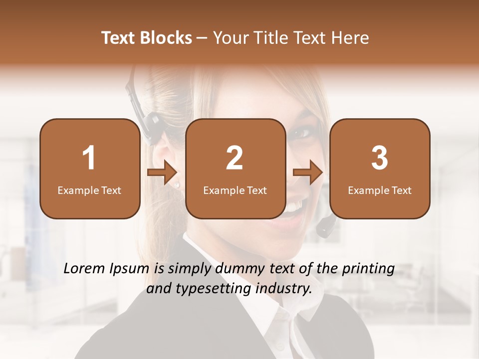 Headphone People Communication PowerPoint Template