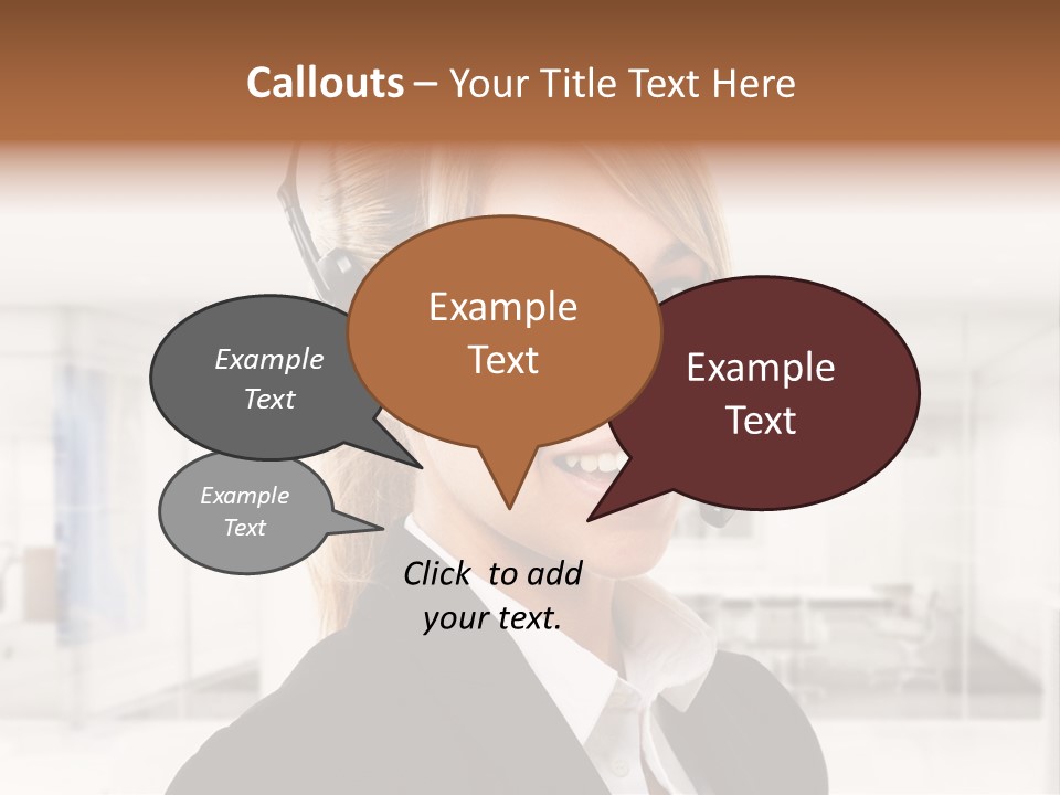 Headphone People Communication PowerPoint Template