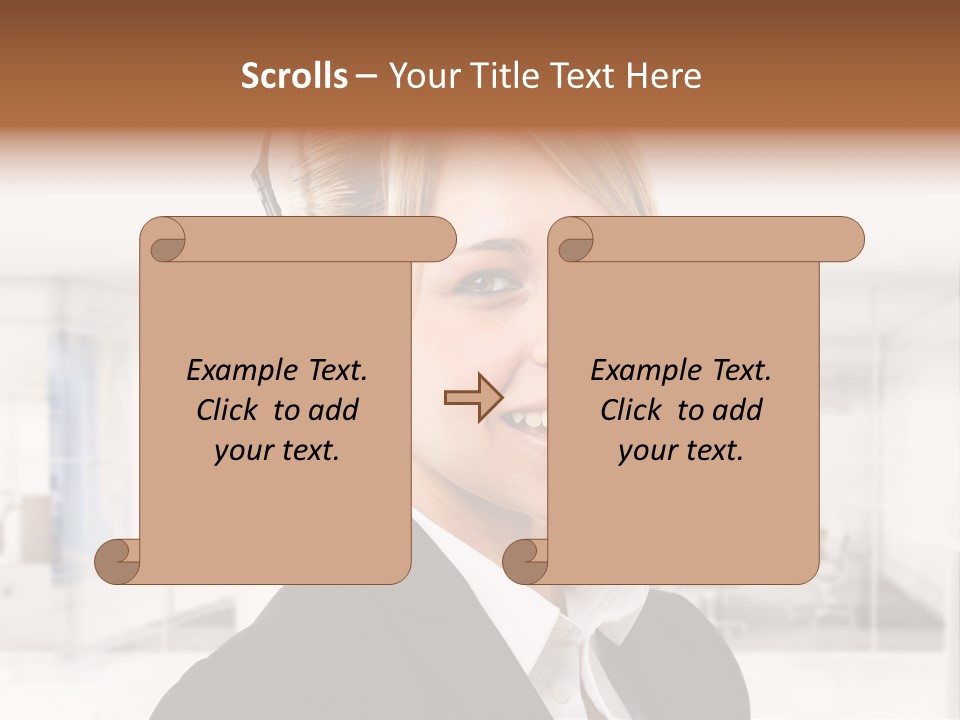 Headphone People Communication PowerPoint Template