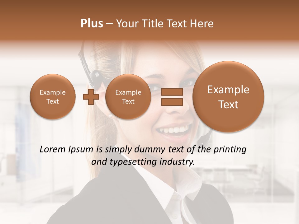 Headphone People Communication PowerPoint Template