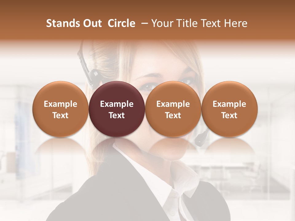 Headphone People Communication PowerPoint Template