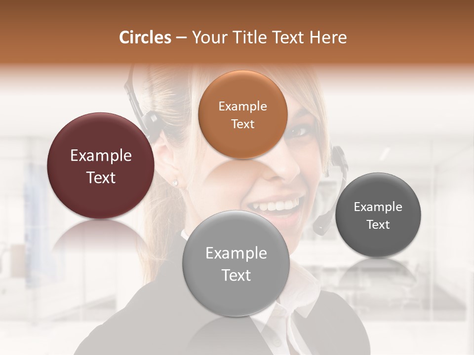 Headphone People Communication PowerPoint Template