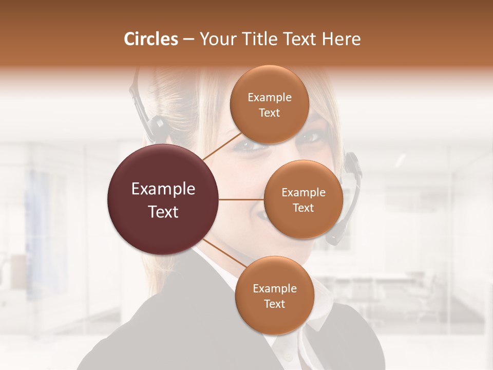 Headphone People Communication PowerPoint Template