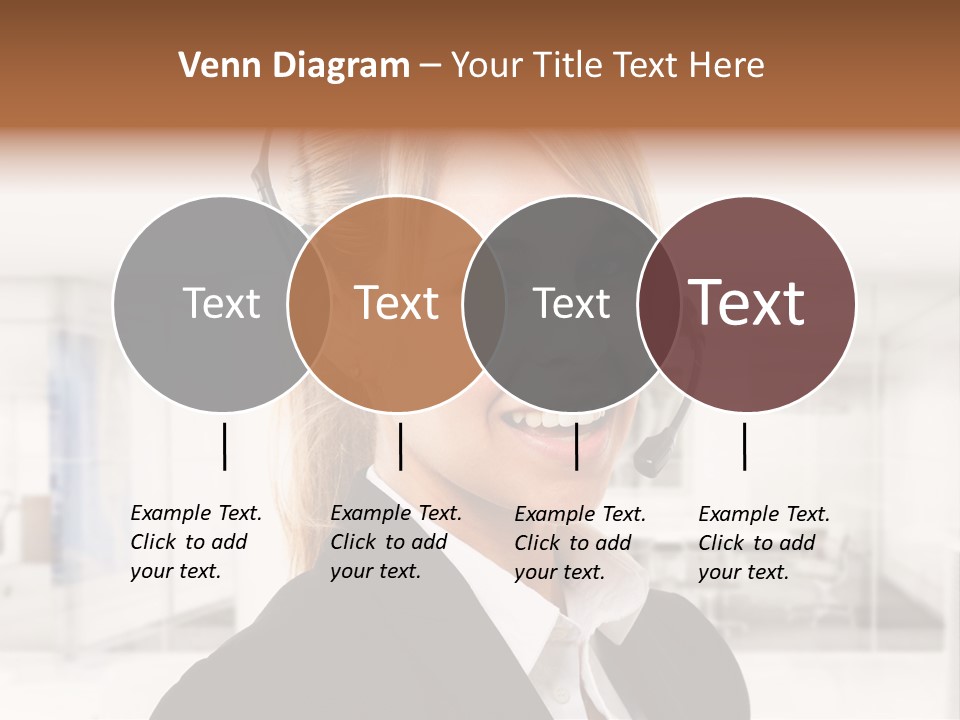 Headphone People Communication PowerPoint Template