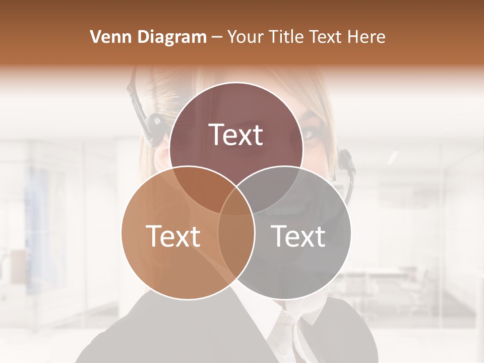 Headphone People Communication PowerPoint Template