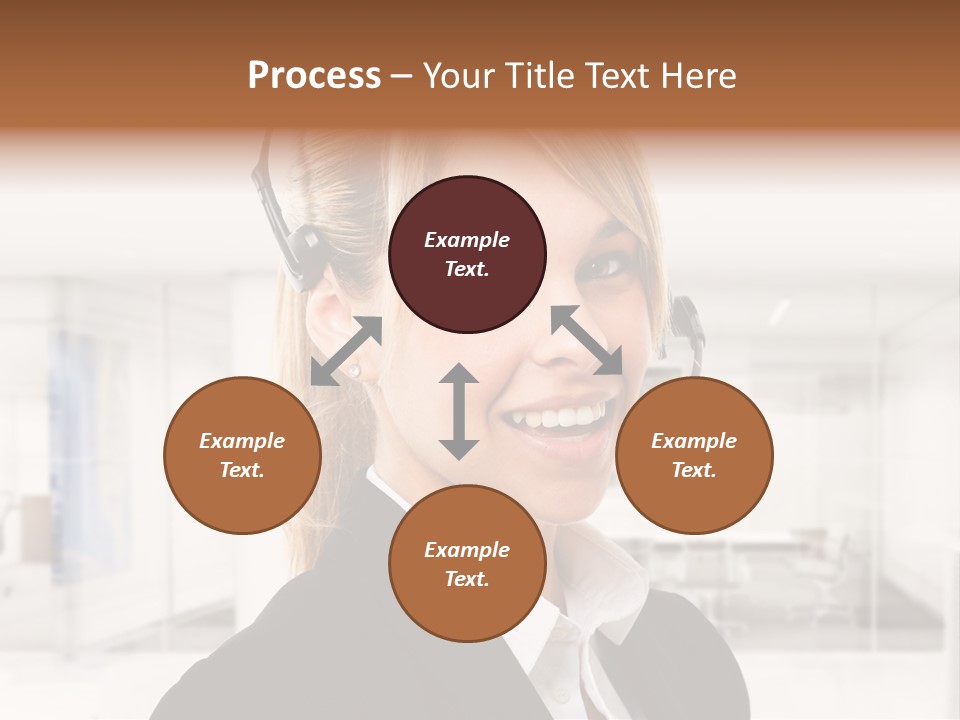 Headphone People Communication PowerPoint Template