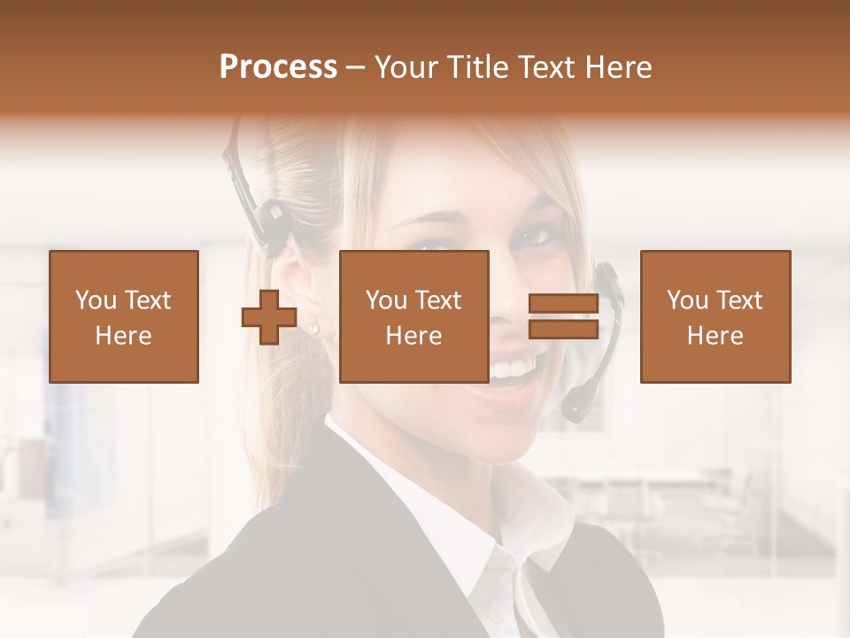 Headphone People Communication PowerPoint Template