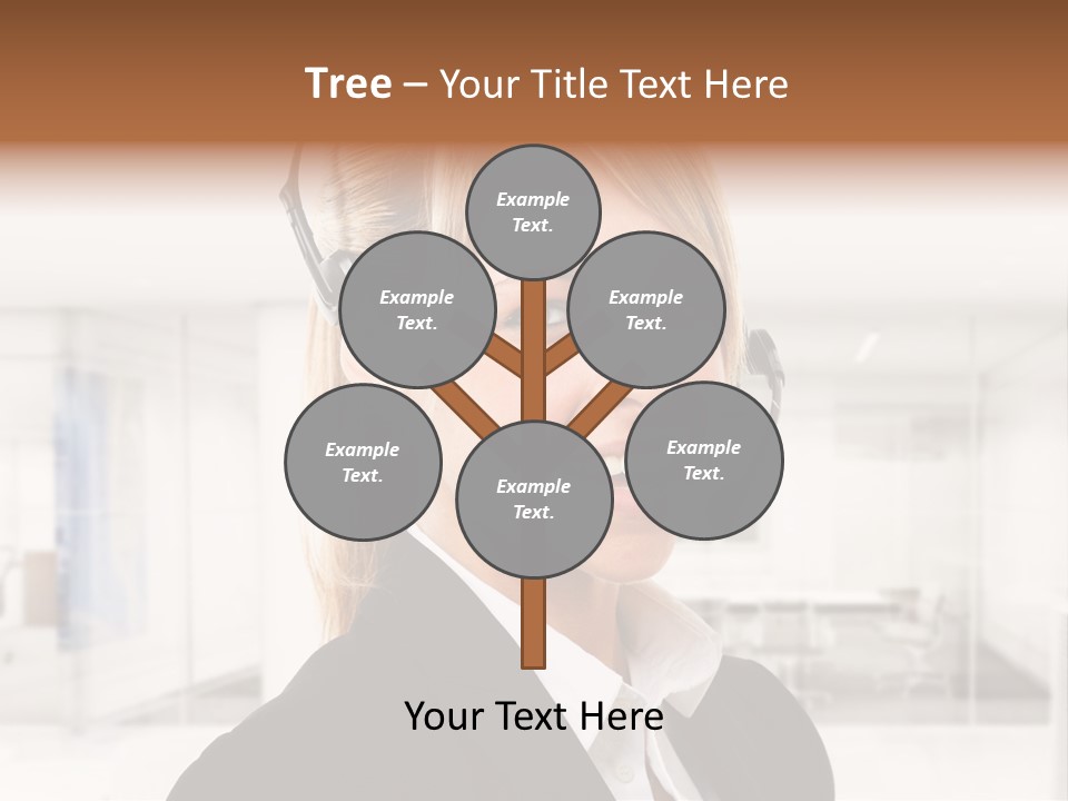 Headphone People Communication PowerPoint Template