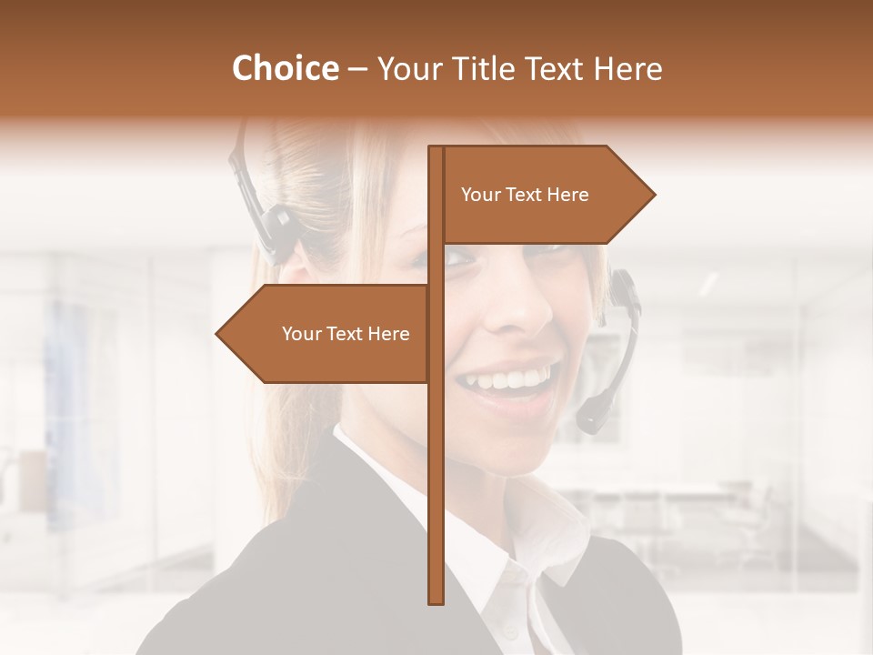 Headphone People Communication PowerPoint Template