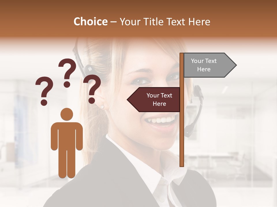 Headphone People Communication PowerPoint Template