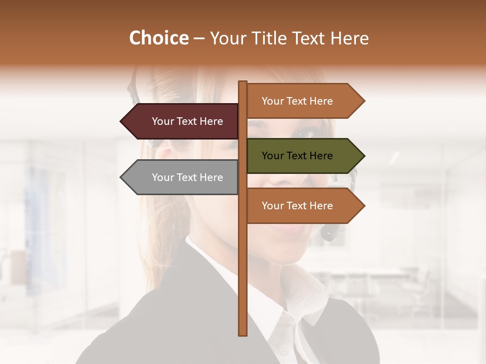 Headphone People Communication PowerPoint Template