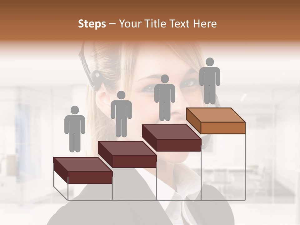 Headphone People Communication PowerPoint Template