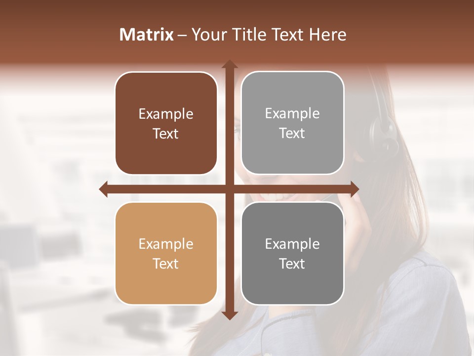 Headphone Cute Smile PowerPoint Template