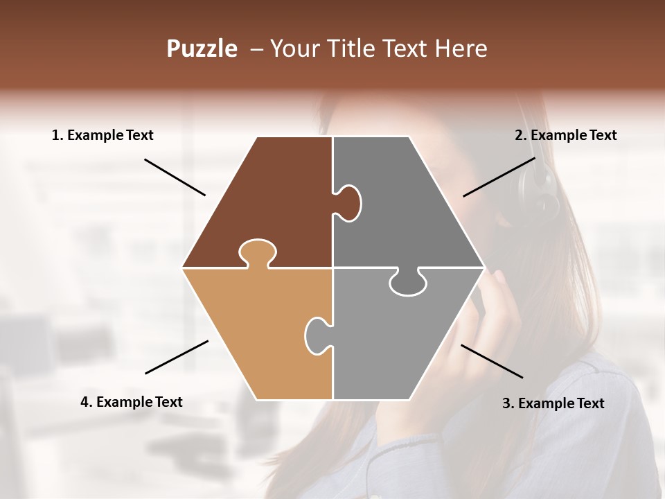 Headphone Cute Smile PowerPoint Template