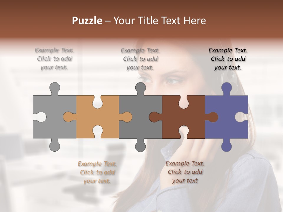 Headphone Cute Smile PowerPoint Template