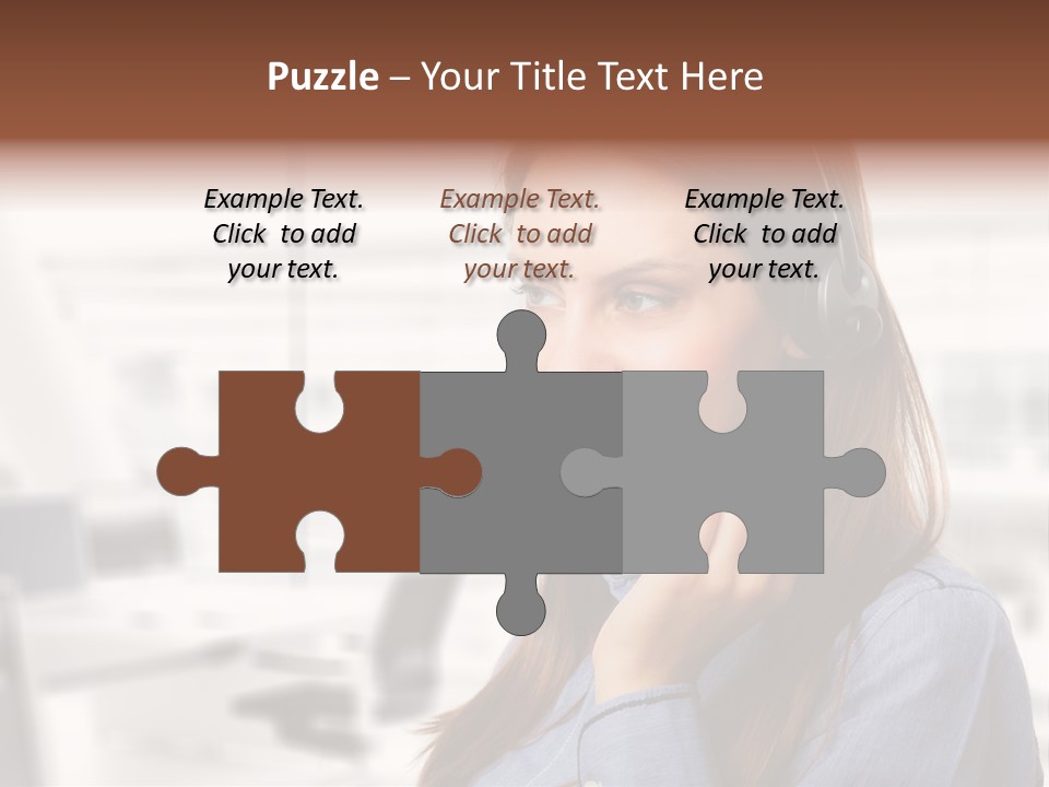 Headphone Cute Smile PowerPoint Template