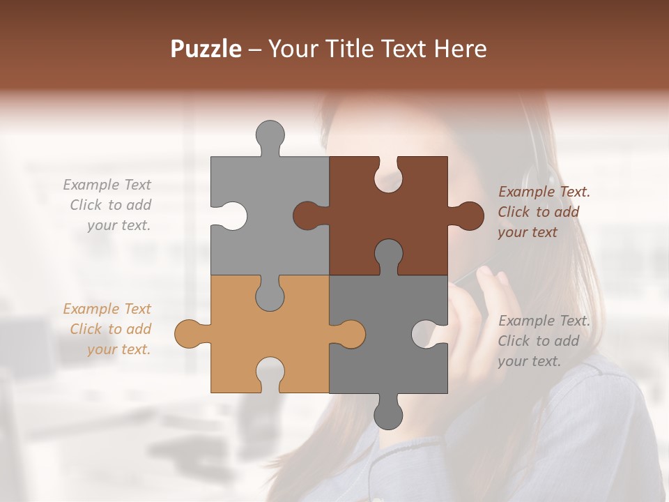 Headphone Cute Smile PowerPoint Template