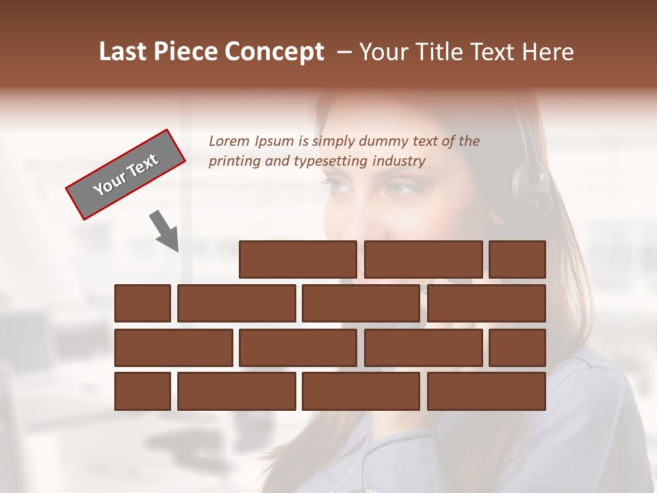 Headphone Cute Smile PowerPoint Template