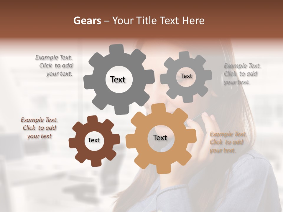 Headphone Cute Smile PowerPoint Template