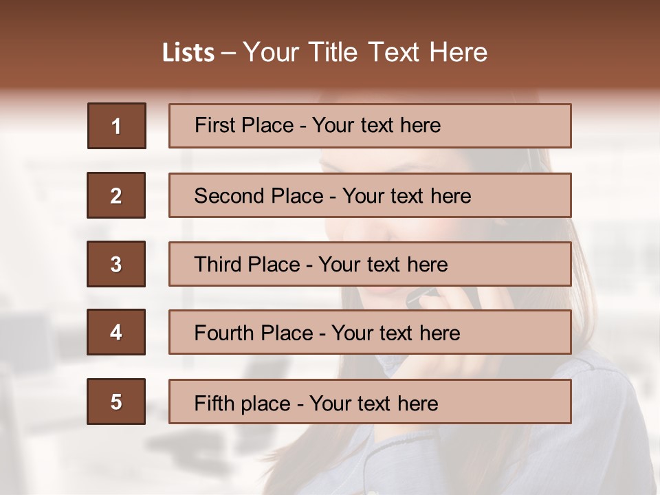 Headphone Cute Smile PowerPoint Template