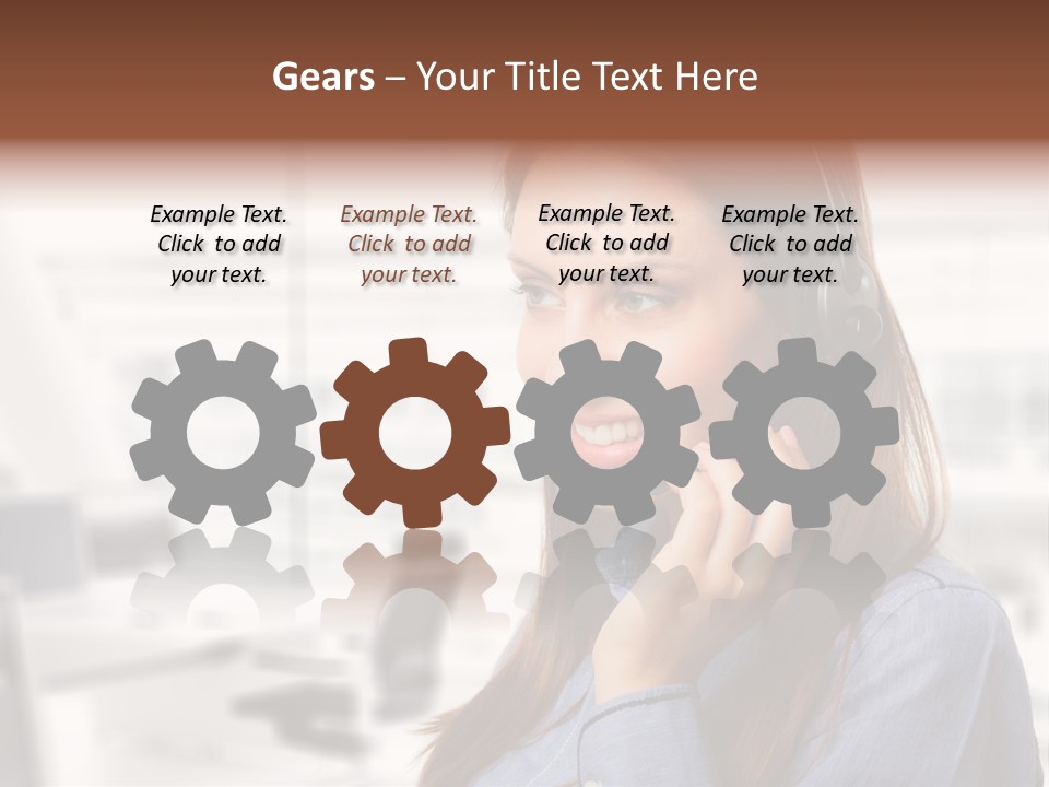 Headphone Cute Smile PowerPoint Template