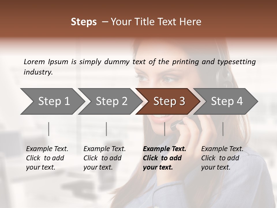 Headphone Cute Smile PowerPoint Template