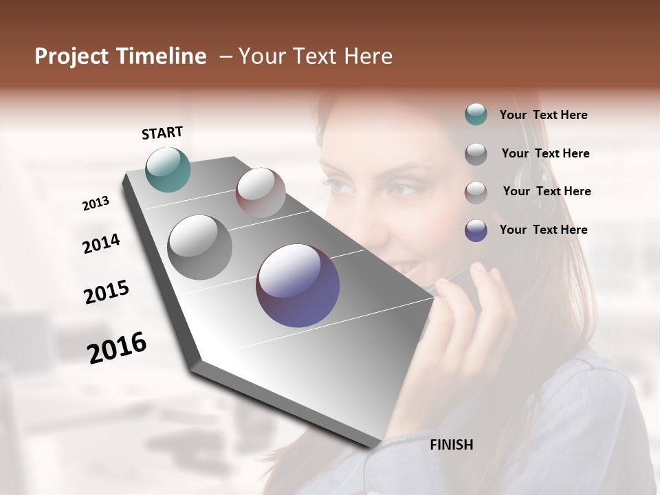 Headphone Cute Smile PowerPoint Template