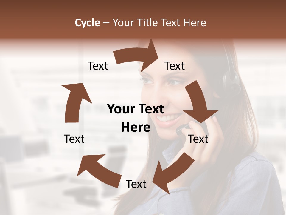 Headphone Cute Smile PowerPoint Template