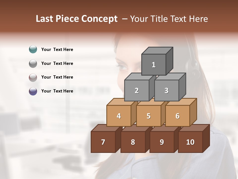 Headphone Cute Smile PowerPoint Template