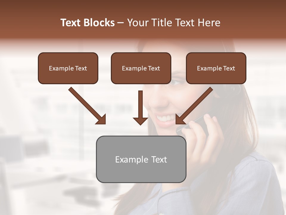 Headphone Cute Smile PowerPoint Template
