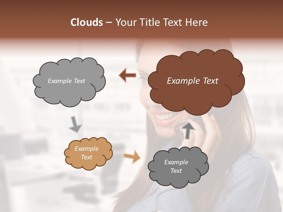 Headphone Cute Smile PowerPoint Template