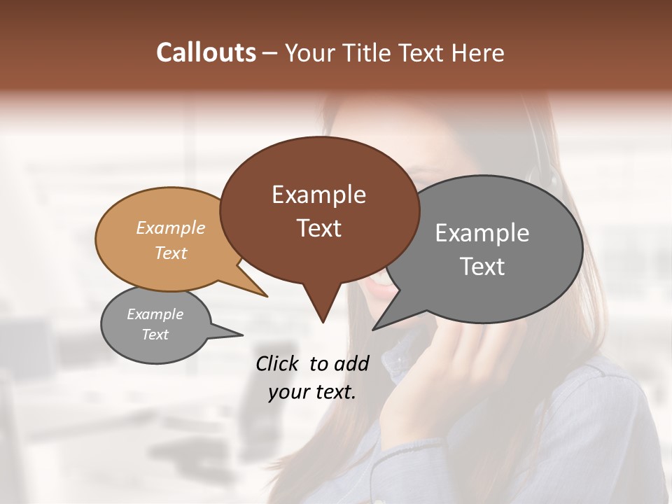 Headphone Cute Smile PowerPoint Template