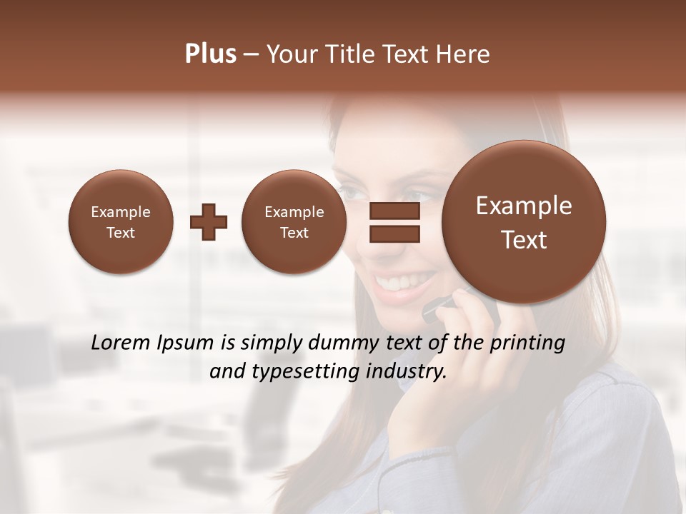 Headphone Cute Smile PowerPoint Template