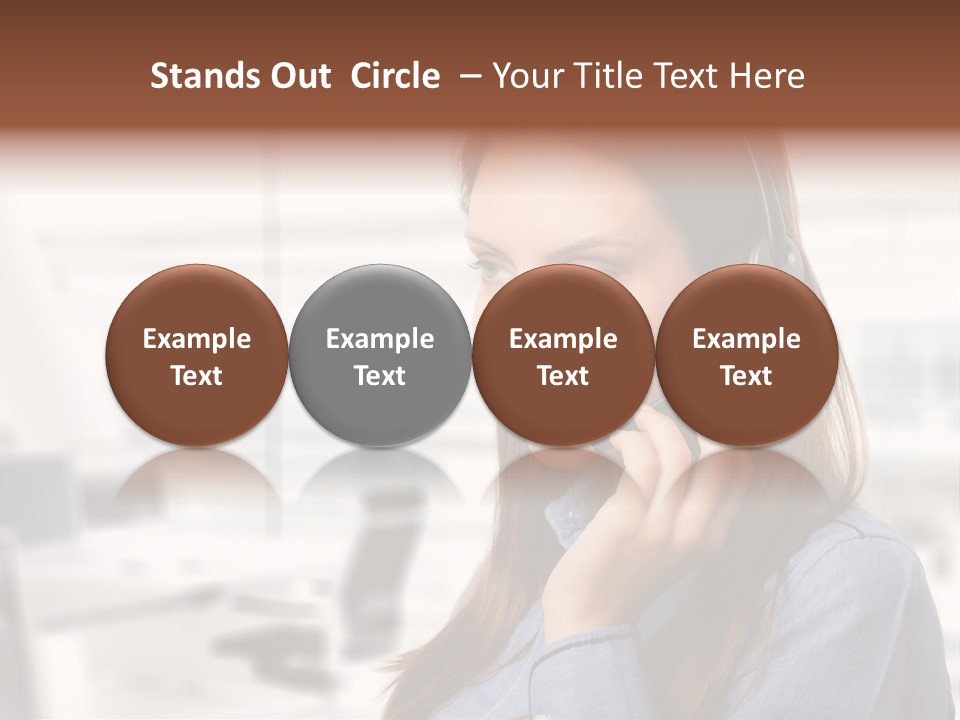 Headphone Cute Smile PowerPoint Template