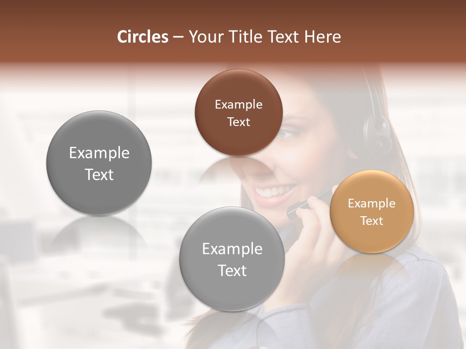 Headphone Cute Smile PowerPoint Template