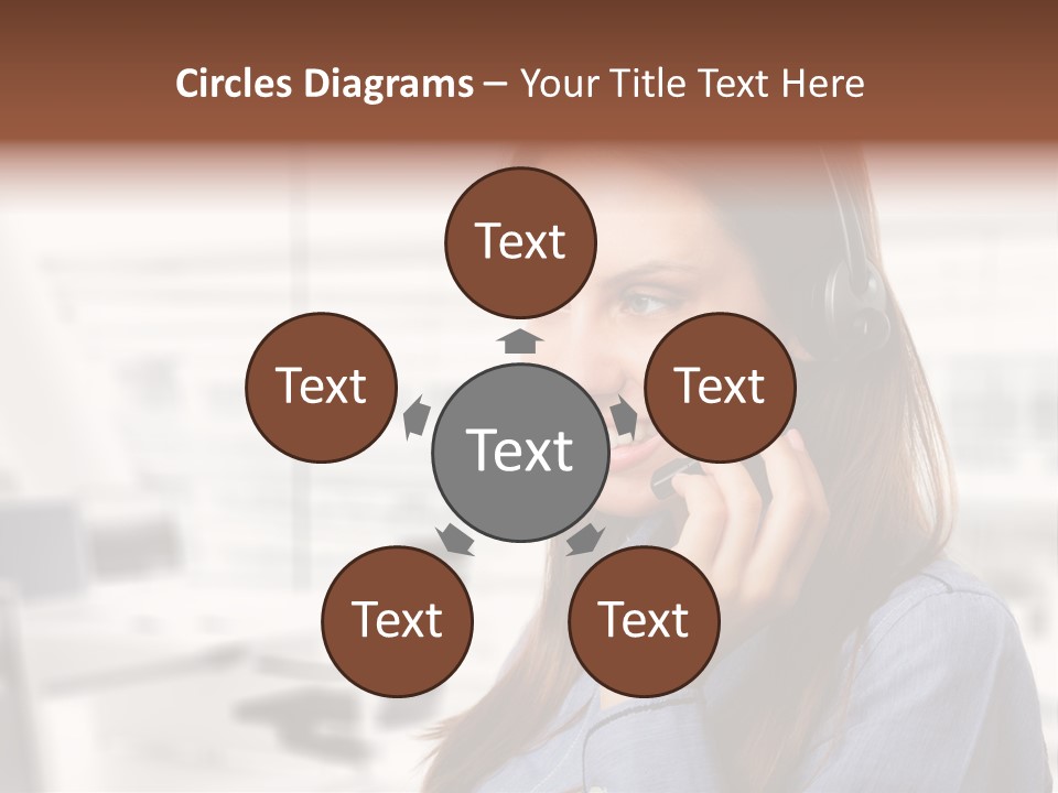 Headphone Cute Smile PowerPoint Template