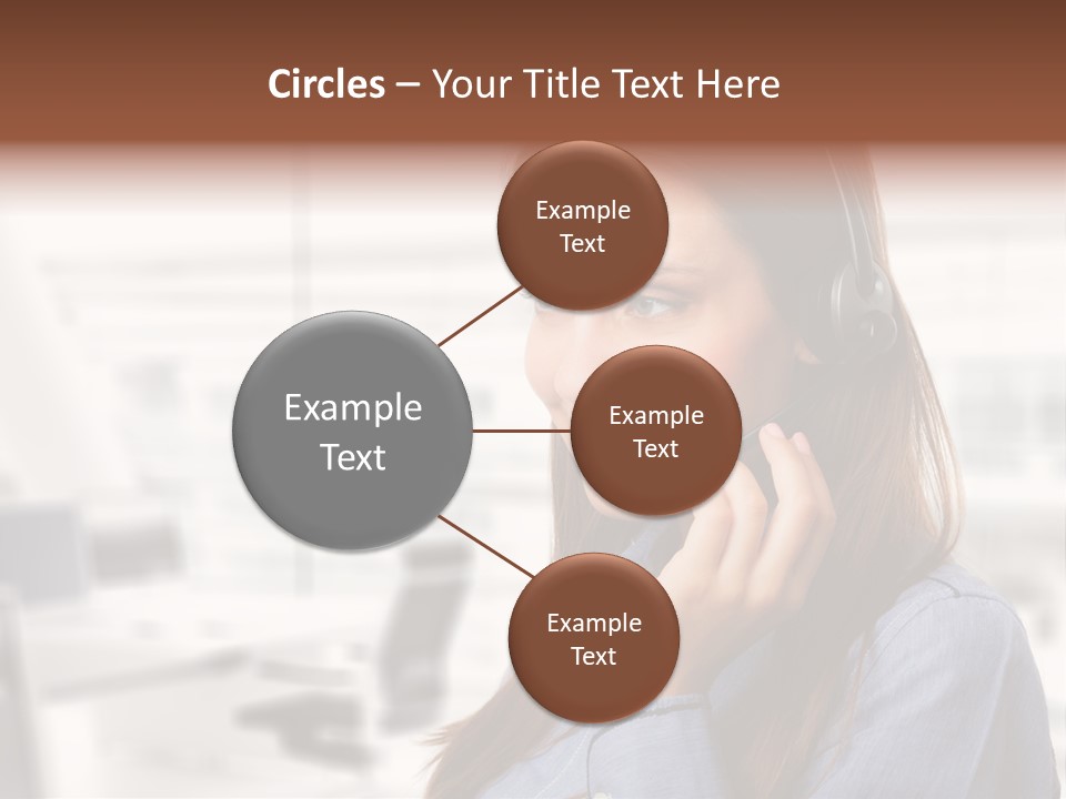 Headphone Cute Smile PowerPoint Template