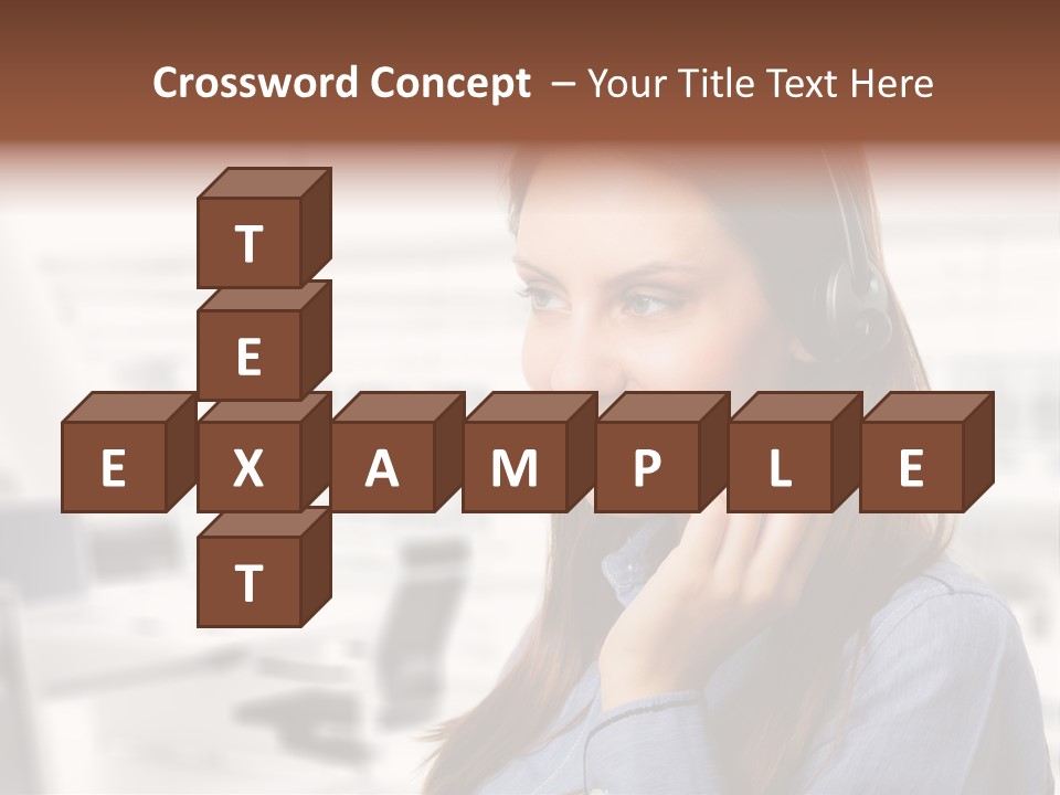 Headphone Cute Smile PowerPoint Template