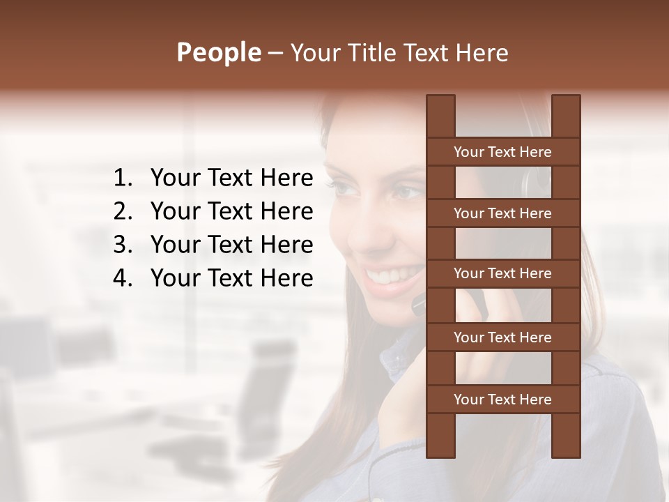 Headphone Cute Smile PowerPoint Template