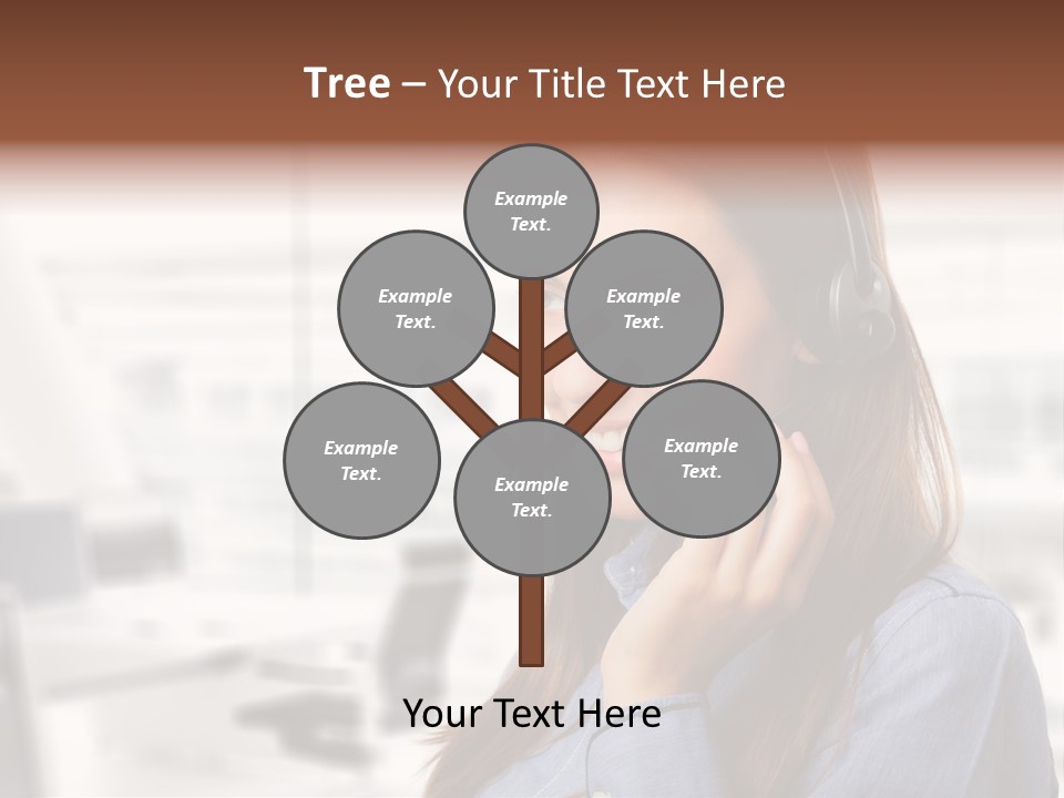 Headphone Cute Smile PowerPoint Template