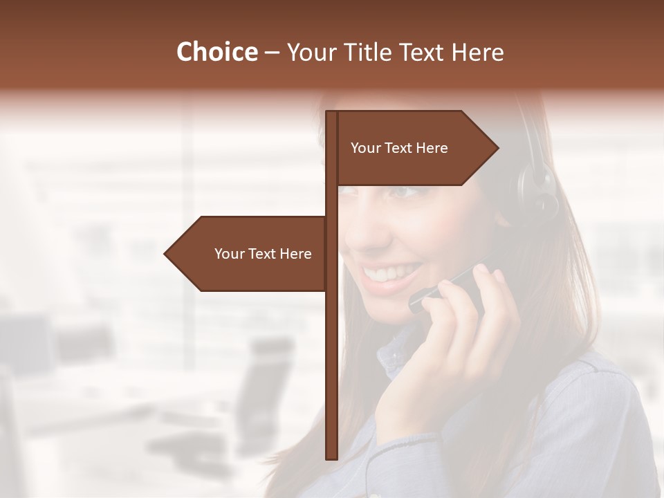 Headphone Cute Smile PowerPoint Template