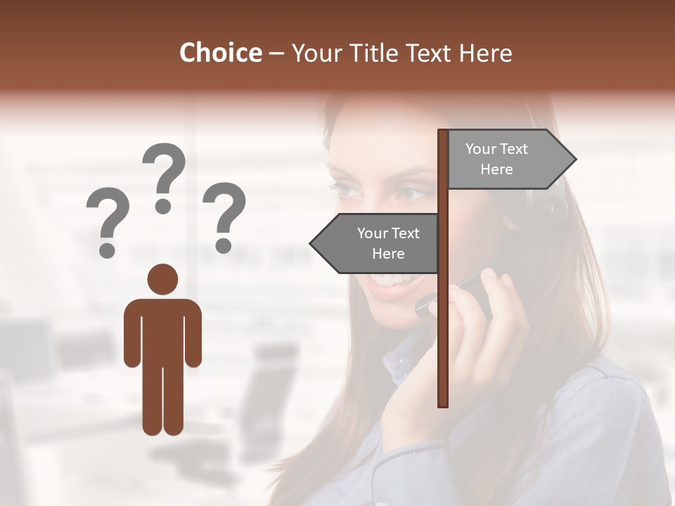 Headphone Cute Smile PowerPoint Template