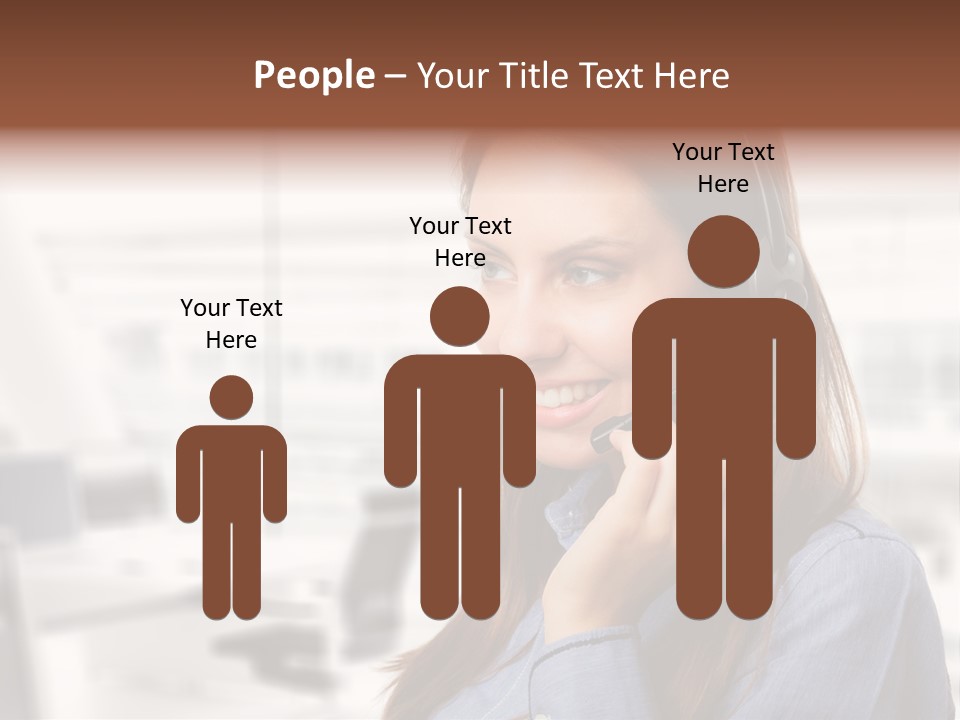 Headphone Cute Smile PowerPoint Template