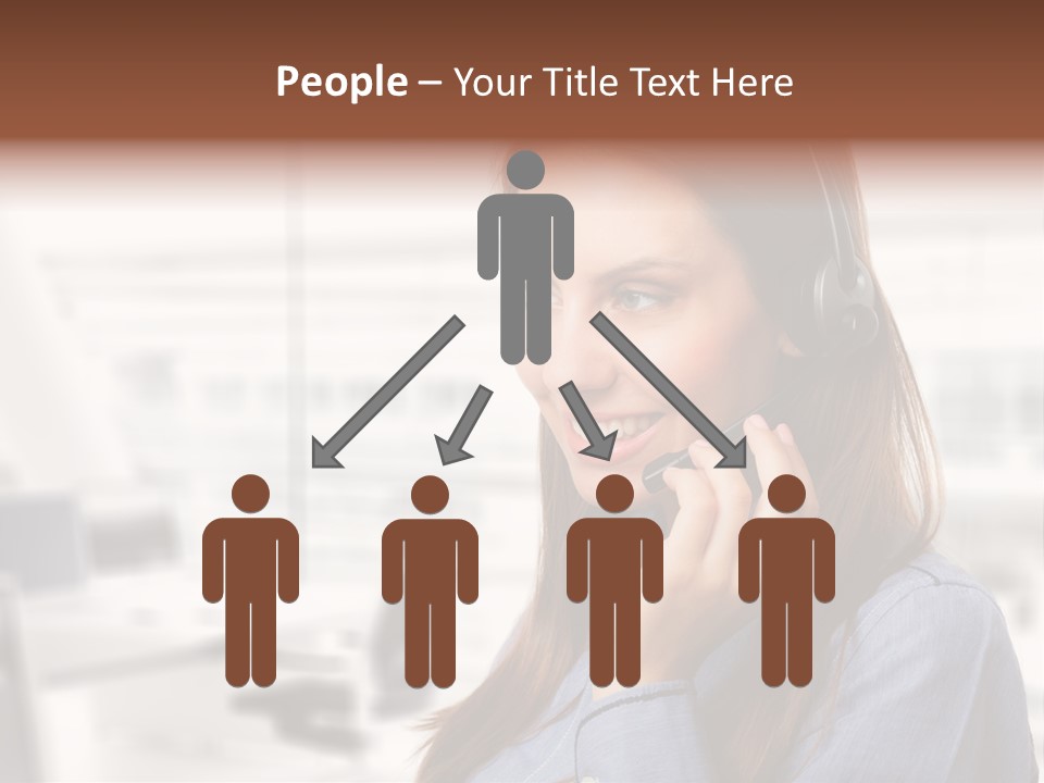 Headphone Cute Smile PowerPoint Template