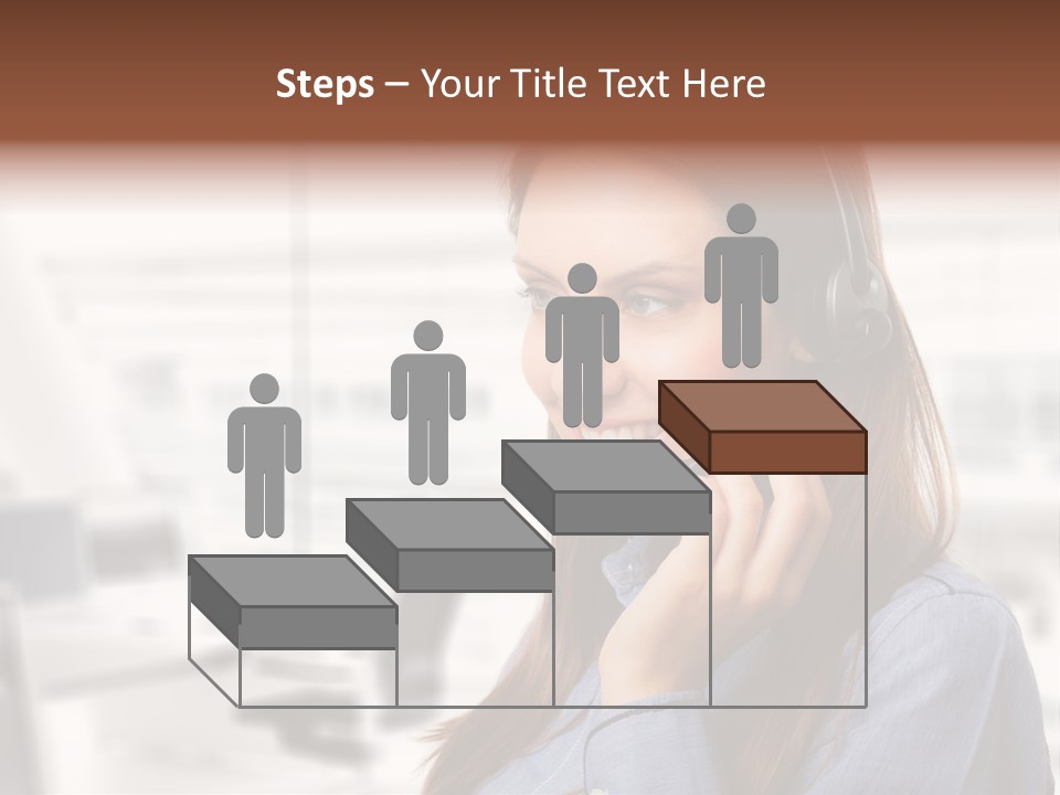 Headphone Cute Smile PowerPoint Template