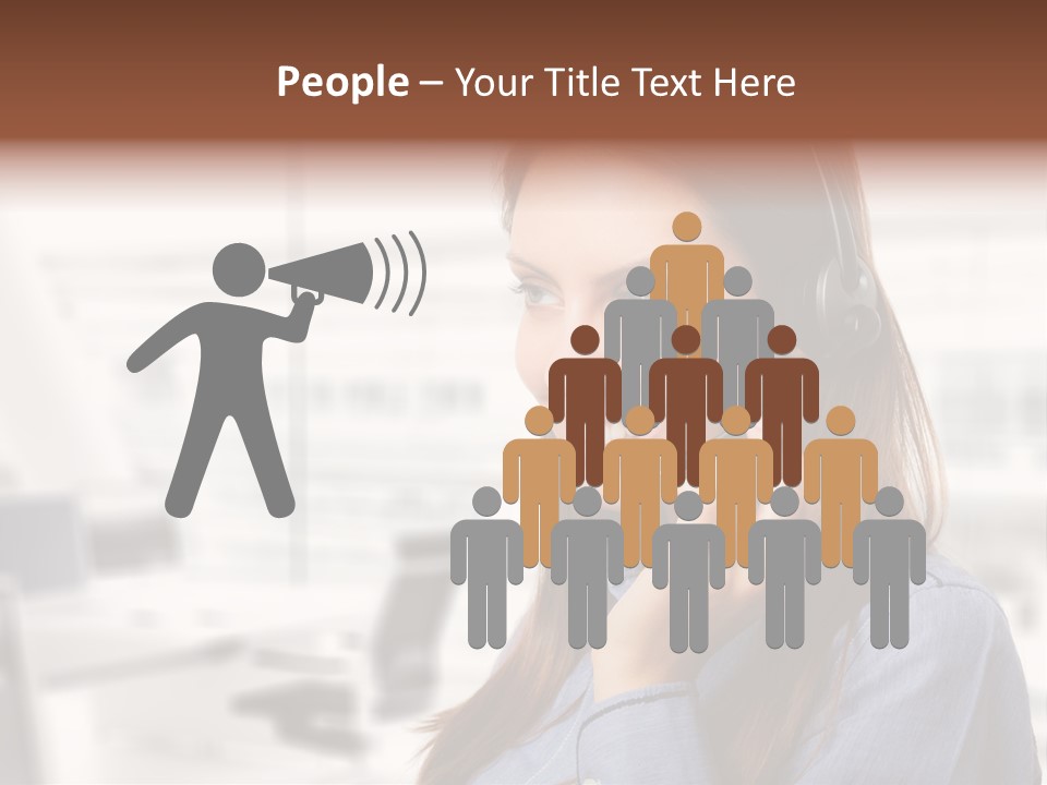 Headphone Cute Smile PowerPoint Template