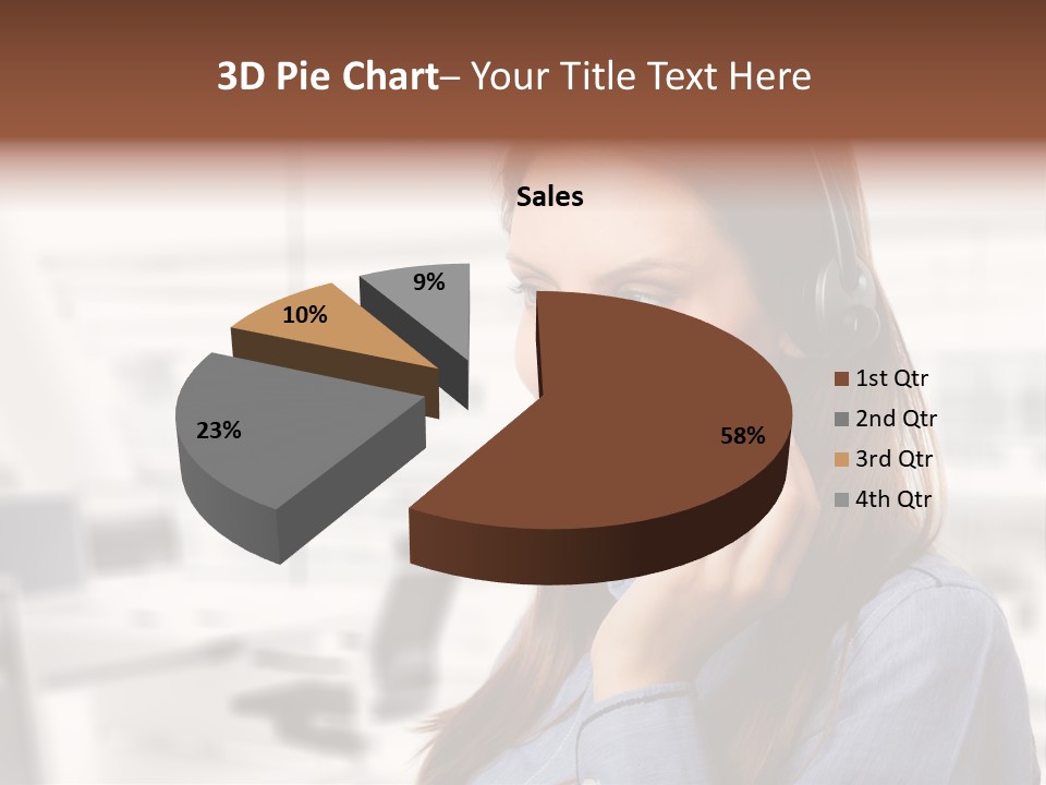 Headphone Cute Smile PowerPoint Template